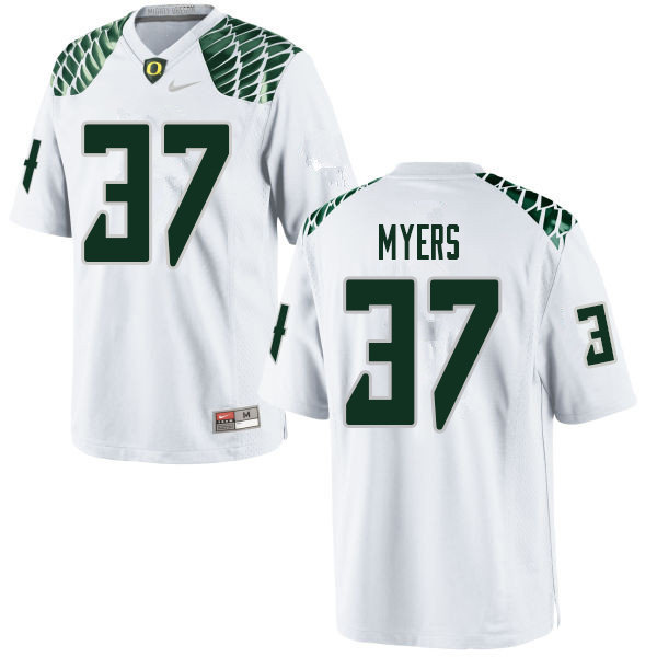 Men #37 Dexter Myers Oregn Ducks College Football Jerseys Sale-White - Click Image to Close